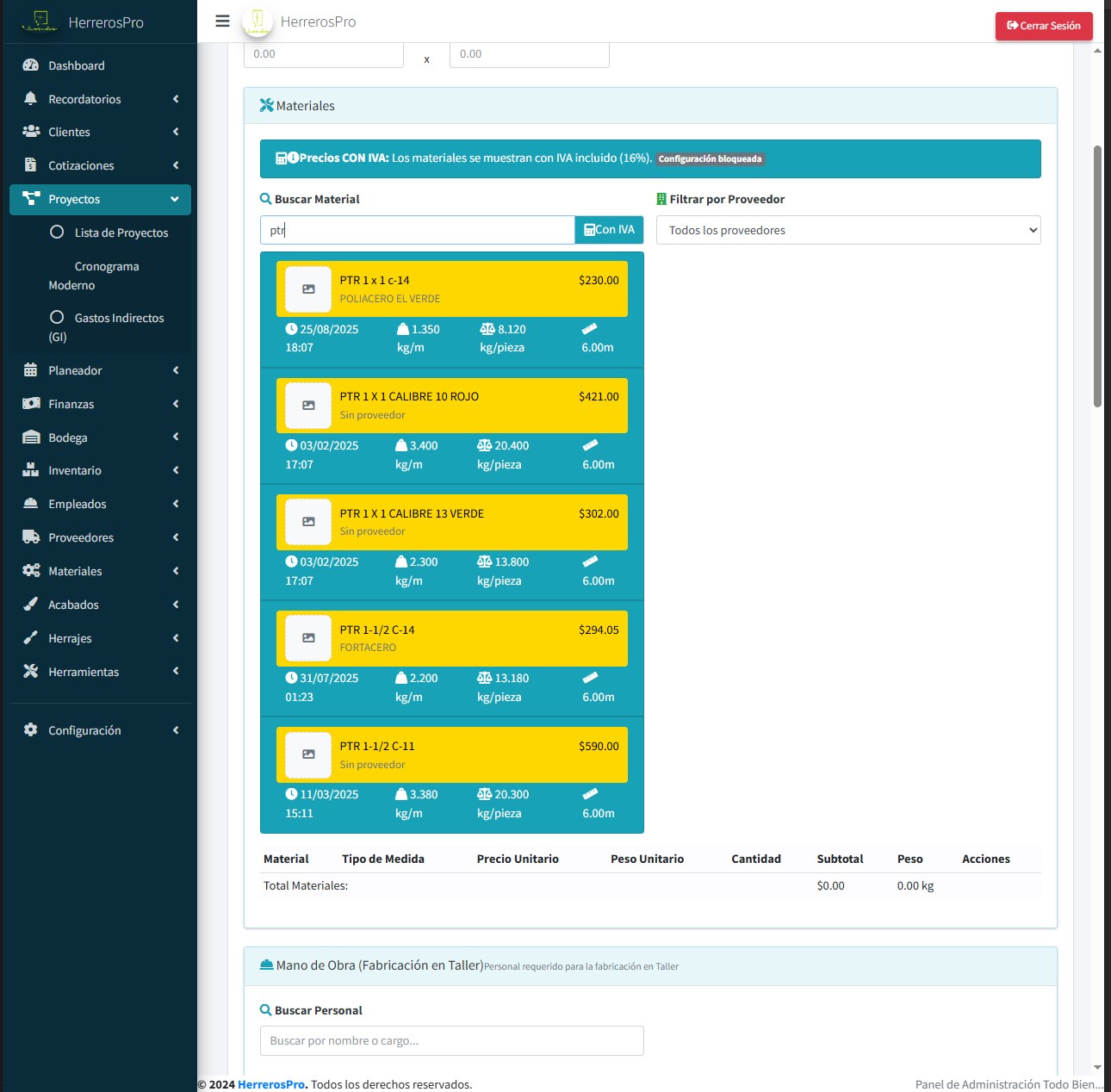 Selección de Materiales